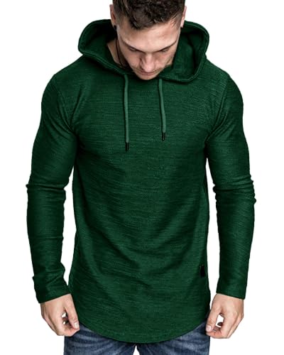 Image of Lexiart Mens Cotton Hoodies Pullover Sport Muscle Workout Shirts