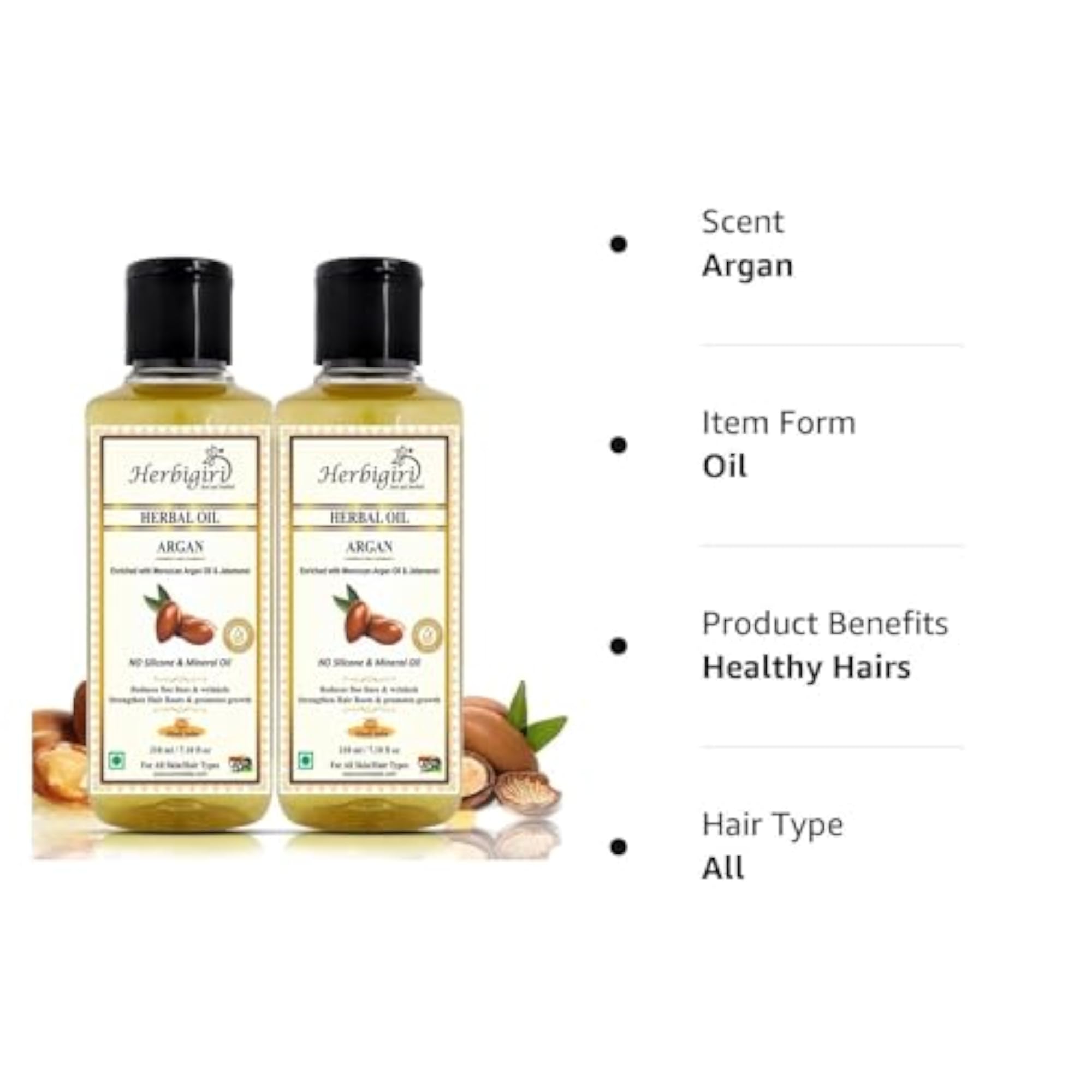 Herbigiri Herbal Argan Hair Oil, Pack-Of-1
