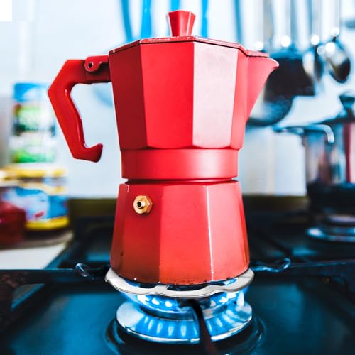 2 Pcs Gas Ring Reducer Wok Ring Universal Iron Ring Stainless Steel Gas Stove Cooker Plate Coffee Pot Support Stand Gas Stove Hob Pan Support Ring Reducer Ring Holder for Coffee Maker Pot Cooker Plate