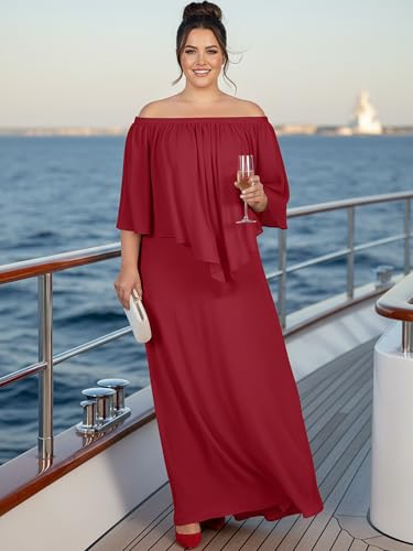 Image of KOH KOH Womens Strapless Off Shoulder Flattering Cocktail Maxi Dress Gown