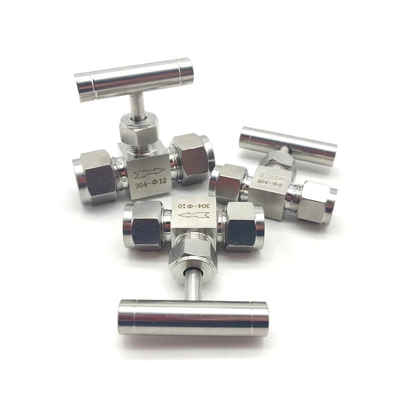 Vanne à aiguille étanche à double virole 6mm avec manchon hexagonal - 2