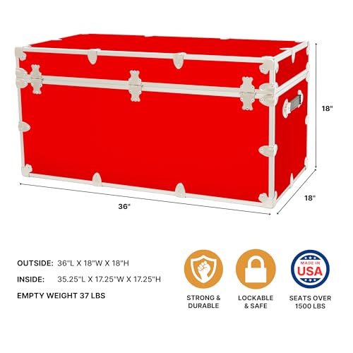 Image of Classic XXL Home Storage & College Trunk - 36 inchx18 inchx18 inch