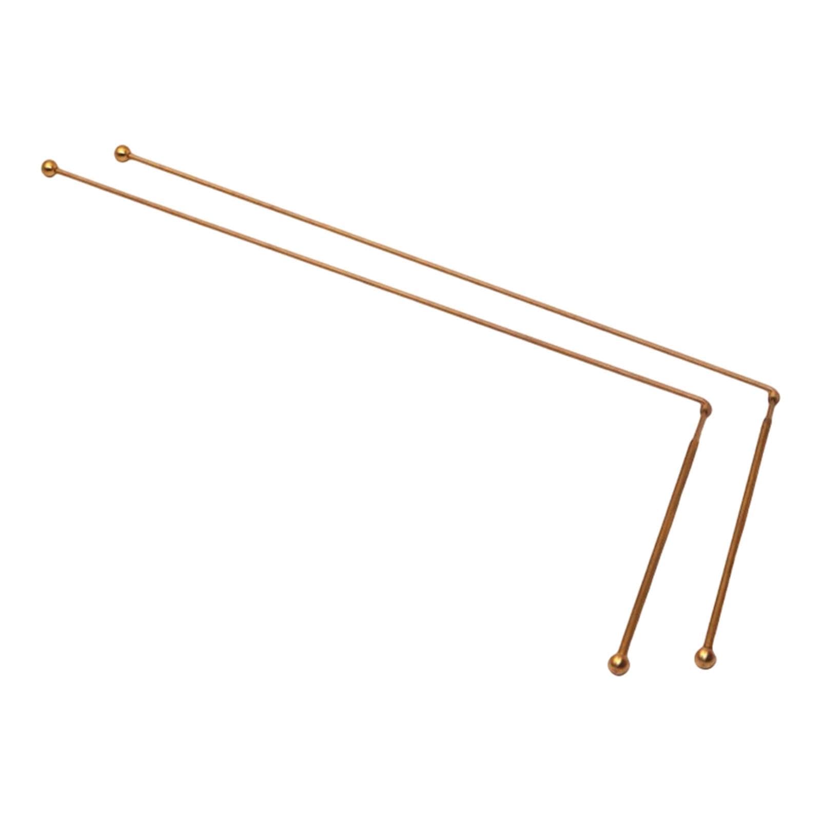 Colaxi 2 Pieces Copper Dowsing Rods Pure Copper Metal Detection Rods Finding Tool Detect Rods Sturdy Portable for Searching Outdoor