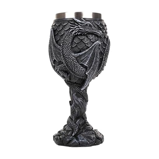 Cáliz de vino de dragones, copa de cáliz de dragón de acero inoxidable, recipiente para beber mercancías, copa de vino medieval con durabilidad duradera, copa de cáliz medieval creativa para beber | Ya disponible en tu tienda friki favorita! En mundofriki.es!