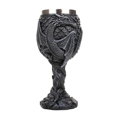 Medieval Glasses, Dragon Wine Glass, Medieval Drinking Cup, Amazing Medieval Glass Goblets, Goblets With Excellent Gothic Appeal, Dragons Wine Chalice Goblet For Daily Drinking Gathering Parties