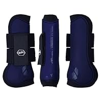 QHP Hartschalen-Gamaschen Flamingo Pink - Neopren Beinschutz Für Pferde