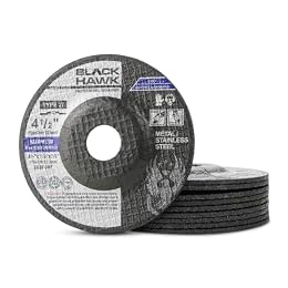 BHA 4.5" Pipeline Wheels Metal Cutting & Light Grinding Discs for Angle Grinder, Premium Zirconia Abrasive Grains Type 27, 4-1/2" x 1/8" x 7/8" Arbor - 10 Pack