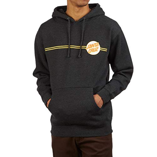 Santa Cruz Other Dot (Charcoal Heather White) Pullover Hoodie-Small