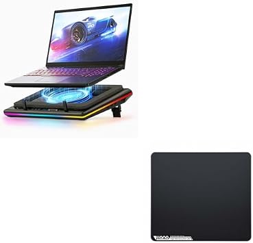 llano Laptop Cooler Bundle with Glass Mousepad Large Size 17.7" x 15.8"