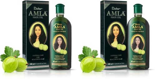 Dabur Amla Hair Oil – Nourishing Herbal Oil with Pure Amla and Botanical Extracts for Healthy, Moisturized Scalp, Strong, Shiny Hair – Ayurvedic Strengthen Roots for Men & Women – 300 ml (Pack of 2)