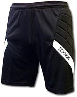 ICHNOS Adult football padded goalkeeper shorts black (Adult size M)