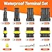 Preciva 350Pcs Waterproof Automotive Wire Connectors with Crimping Tool AWG 18-14, 1/2/3/4 Pin Automotive Electrical Connectors Kit, Waterproof Electrical Connectors With Ratcheting Wire Crimper