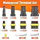 Kfz Stecker,Preciva 350 Stück Wasserdichtes Auto Anschluss Kit, Schnellverbinder mit Crimpzange(0.5-1.5mm²), Kabelstecker (1/2/3/4-polig) Fit für KFZ Motorrad Auto Boots LKW