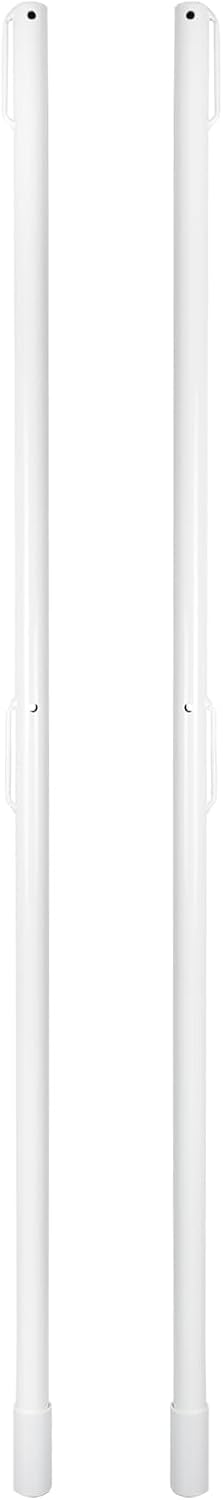 Aoneky 1.5'' Outdoor Badminton Posts Set with Ground Sleeves, Permanent Aluminum Net Poles for Backyard, Lawn, Concrete, Includes 2 Poles & 2 Anchors