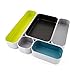 Three By Three Seattle Drawer Organizer Pack of 5, 2", Spring Green/Black/Sky Blue/Stripes (52292)
