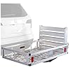 Elevate Outdoor Lightweight Aluminum Tray Premium Cargo Carrier, 47" Loading Ramp for Class III or IV 2" Hitch Receiver, Extra-Large 500 lbs Capacity
