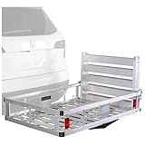 Elevate Outdoor Lightweight Aluminum Tray Premium Cargo Carrier, 47' Loading Ramp for...