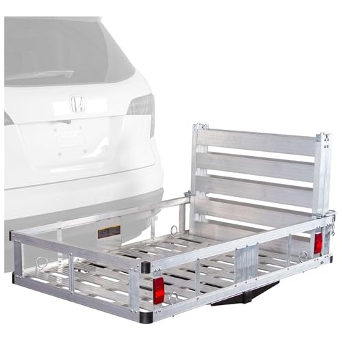 Elevate Outdoor Deluxe Cargo Carrier with Folding Loading Ramp, 500 lb Cap