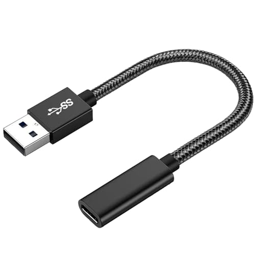 Oupdate Cable Adaptador USB C Hembra a USB A Macho 10 Gbps, Adaptador Cable USBA a Tipo C Transferencia 0.15m, Conversor Cargador USB 3.2 para Smartphone, Tablet, PC, Hub, Discos Duros y Más
