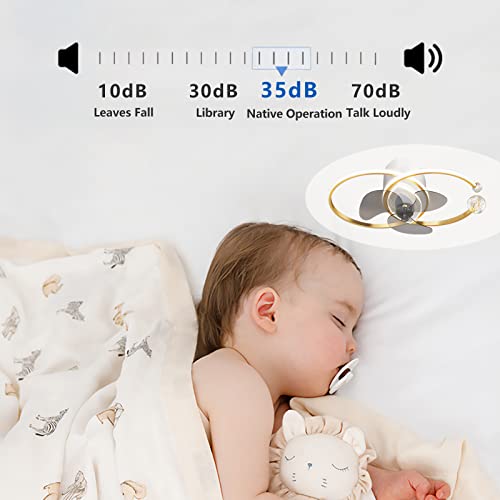 Ventilateur de plafond pour chambre avec lampe LED et brise d'été télécommandée