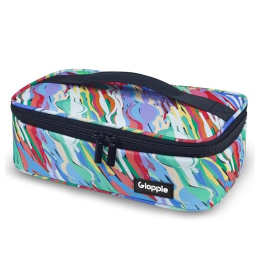 Gloppie Klein Kühltasche Leicht Lunch-Tasche für Lebensmitteltransport, Thermotasche Einkaufstasche Kühlbox Thermo Tasche Picknicktasche Isoliert für Erwachsene Männer Frauen, Mehrfarbig