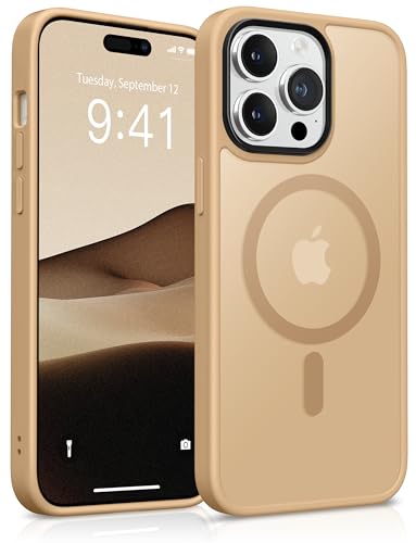 Coque iPhone 14 Pro Max MagSafe translucide mate avec protection écran GONEZ
