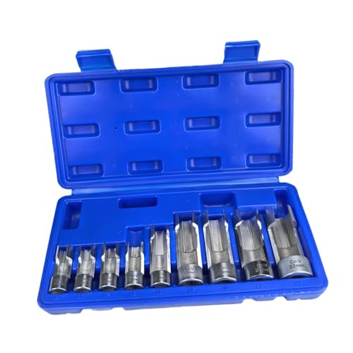 WeiLaiKeQi 9 Pieces Car Oxygens Sensors Sockets Nut Sockets Oil Pressure Sensors Wrench with Storage Case Remover Tools Car Repair Tools
