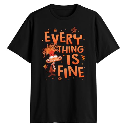 Disney Pixar Inside Out 2 This is Fine Anxiety Adult T-Shirt