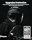 ILM Helm Motorrad Motocross Herren Damen Vintage Retro mit Visier ECE Model Z302,Schwarz Matt, L