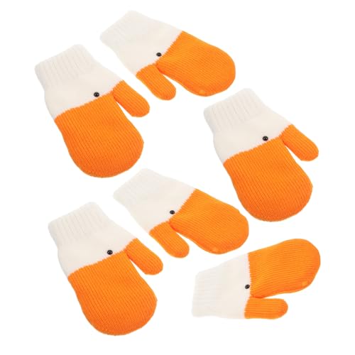 Guantes mitones de invierno para mujer cálidos forrados de ganso divertidos