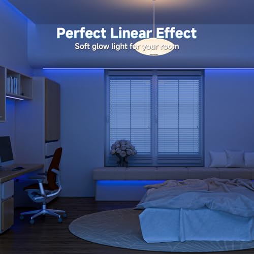 BTF-LIGHTING FCOB COB LED Strip Blue Color 480LEDs/m 5M 12V DC Bright Dimmable LED Tape Light 8mm Width for Under Cabinet Bedroom Room Home Party Decoration, UL Listed(No Adapter or Controller) by BTF-LIGHTING - Image 7