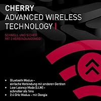 CHERRY MX 3.0S Wireless, Gaming-Tastatur, DE QWERTZ, MX2A RED, Schwarz – Ansicht 3
