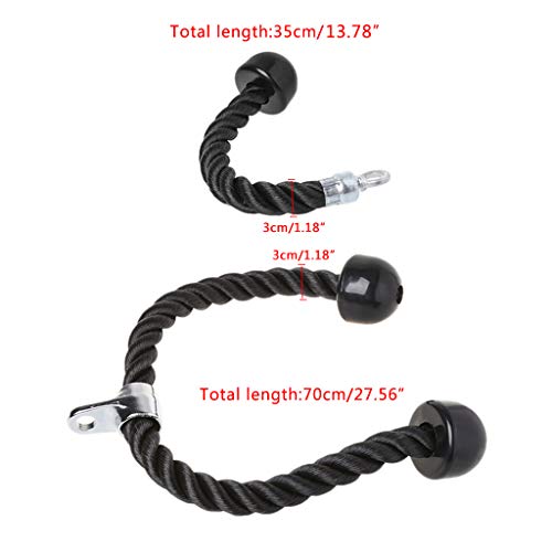 DEARLOYEA Equipamento de ginástica para ginástica com corda de tríceps, bíceps, treinamento de força