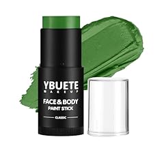 YBUETE Green Face Body Painting Stick, Professional Full-coverage Cream Green Face Paint for St. Patrick's Day Halloween SF…
