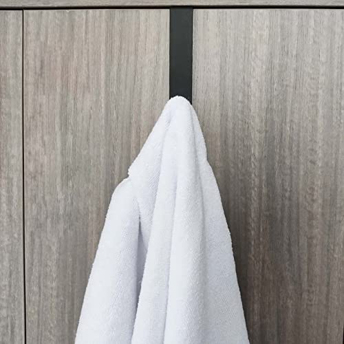 Qflushor Over The Door Hooks, Over Cabinet Towel Bar Kitchen, Towel Hanger For Bathroom, Cupboard, Kitchen Towel Hook Over Cabinet Door, Matte Black 2 Pack #TOP6
