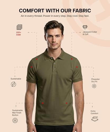 Image of Scott International T Shirt for Men | Polo T-Shirt for Man | Plain Casual Stylish | Half Sleeve | Mens Polyester Dry Fit Collar Polo Tshirts for Men, Quick Drying & Breathable Fabric, Gym Wear Tees