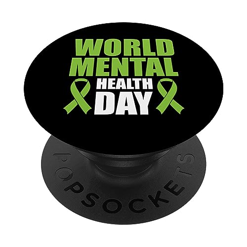 World Mental Health Day PopSockets Swappable PopGrip, Black