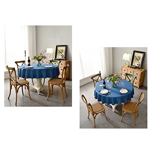 LQQ Tablecloth Elegancki i luksusowy, nowoczesny, zmywalny materiał winylowy, obrus, mieszany, okrągły obrus na stół, dekoracja stołu, 5 kolorów