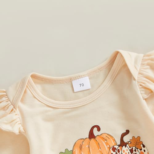 Sasaerucure Infant Baby Girl Halloween Clothes Long Sleeve Romper with Lace Tutu Skirt Newborn Pumpkin Outfit Ghost Outfit3