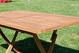 ASS ECHT Teak Holz Klapptisch Holztisch Gartentisch Tisch in verschiedenen Größen - 3