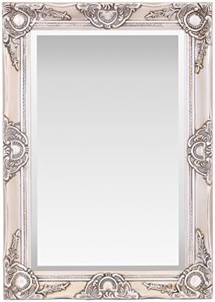 Select Mirrors Haywood Rectangle Wall Mirror (60cm x 90cm, Vintage White)