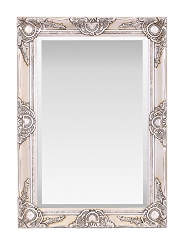 Image of Select Mirrors Haywood Wall Mirror - French Chic Style - Real Wood Frame (Antique Champagne, 50cm x 70cm)