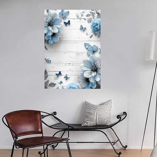 Tableau decoration murale salon papillon moderne 60x80cm art - 3