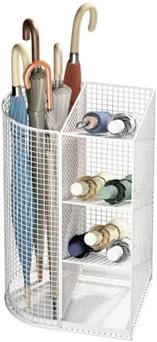 Large Capacity Metal Umbrella Holder with Removable Drip Tray Stylish Indoor for Entryway Portaombrelli Space Saving Design for Home & Office