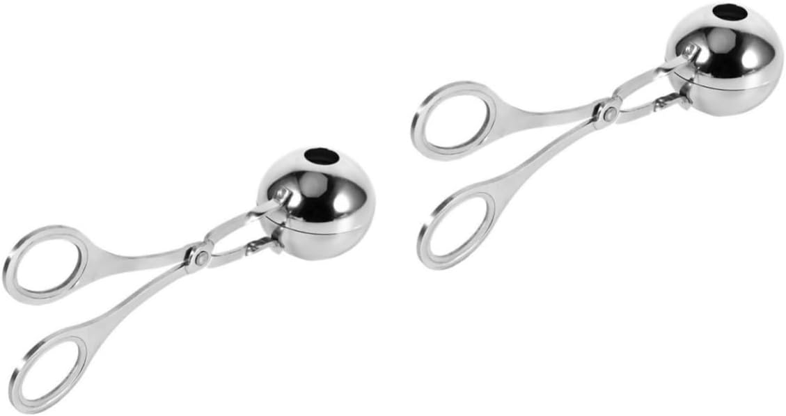 2pcs Stainless Steel Meatball Scoop Meatball Maker Tool Portable Dough Scoop for Cooking