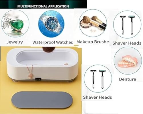 Image of Ultra Sonic Jewellery Cleaner, Ultrasonic Cleaner Machine, Ultrasonic Glasses Cleaner, 360 Professional Low Noise Portable USB Cleaning Machine for Glasses Jewelry (A99)