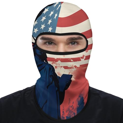 Balaclava con silueta de la Estatua de la Libertad para hombre y mujer, máscara facial transpirable con protección solar para senderismo, ciclismo, running y conducción miniatura 1