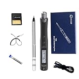 QUECOO T85 Soldering Iron Kit, DC/PD(96W/65W) Smart Pencil Mini Digital Soldering Iron, 180-890℉ Soldering Tips, Digital OLED Screen Display, Auto Sleep (T85-B2 solder tip)