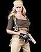 Produktbild ZSMD 1/6 Scale Female Figure Doll Clothes, Handmade Battle Suit, Cloth, Cap & Gun Holster Outfit for 12" Action Figure Phicen,TBLeague DC061 (Tan)