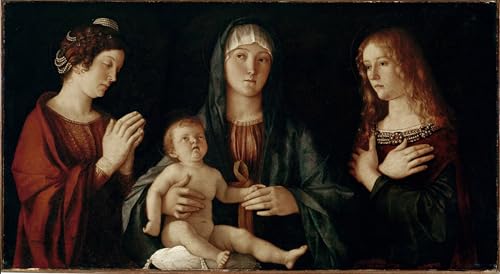 Fotos póster de lienzo Lady col Bambino de noto artista 60x90cm